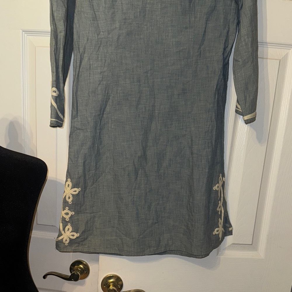 Lucky Brand Denim Tunic with Cream Embroidery - Picture 9 of 9